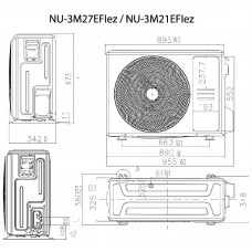 Наружный инверторный блок мульти-сплит системы Neoclima ERP NU-3M21EFIez