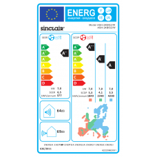 Настінна інверторна спліт-система (кондиціонер) Sinclair SPECTRUM PLUS ASH-24BIS2/W (White)