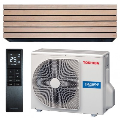 Інверторна настінна спліт-система (кондиціонер) Toshiba Daiseikai 10 Wood RAS-B18S4KVDG-E/RAS-18S4AVPG-E