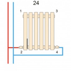 Дизайнерський вертикальний радіатор опалення ARTTIDESIGN Livorno 6/1800/408/50 (LV 6.180.40.5.G) сірий матовий