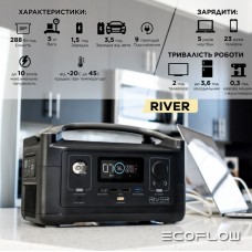 Зарядная станция EcoFlow RIVER (EFRIVER600-EU) 288 Wh