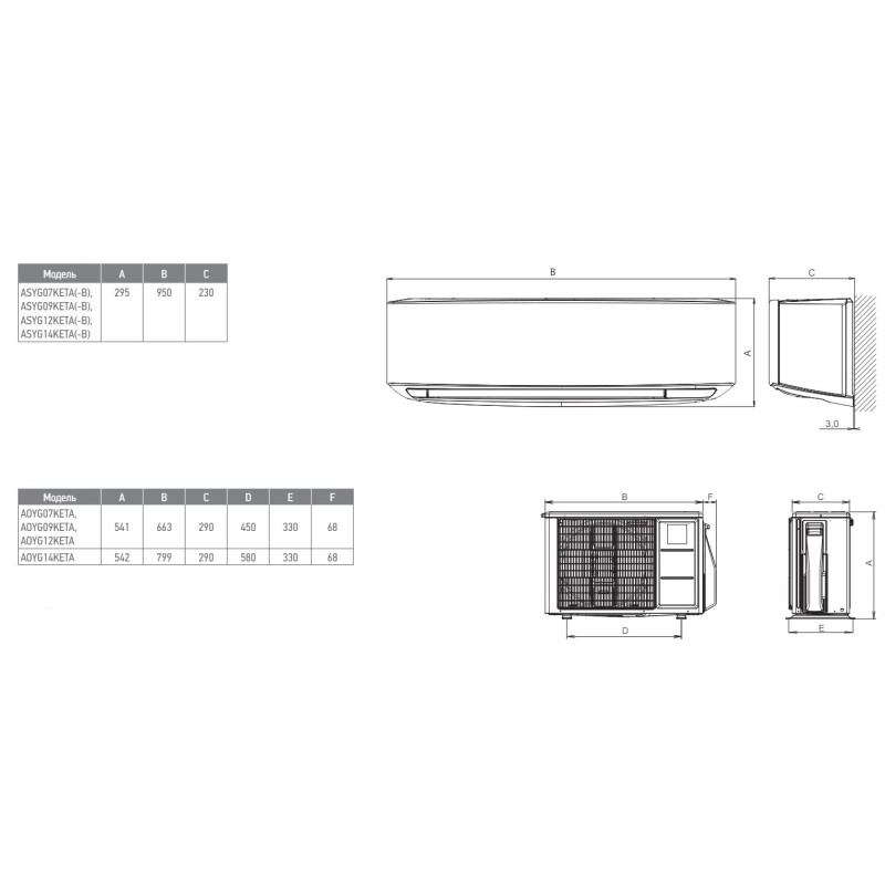 Инверторный кондиционер Fujitsu Design Silver ASYG07KETE-B/AOYG07KETA
