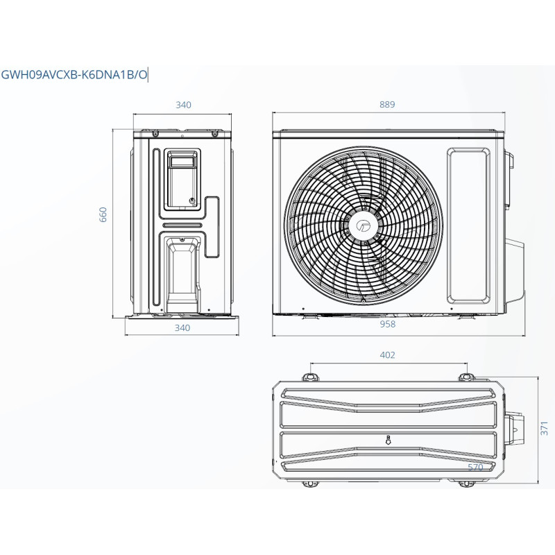 Інверторний кондиціонер Gree Airy GWH09AVCXB-K6DNA1B