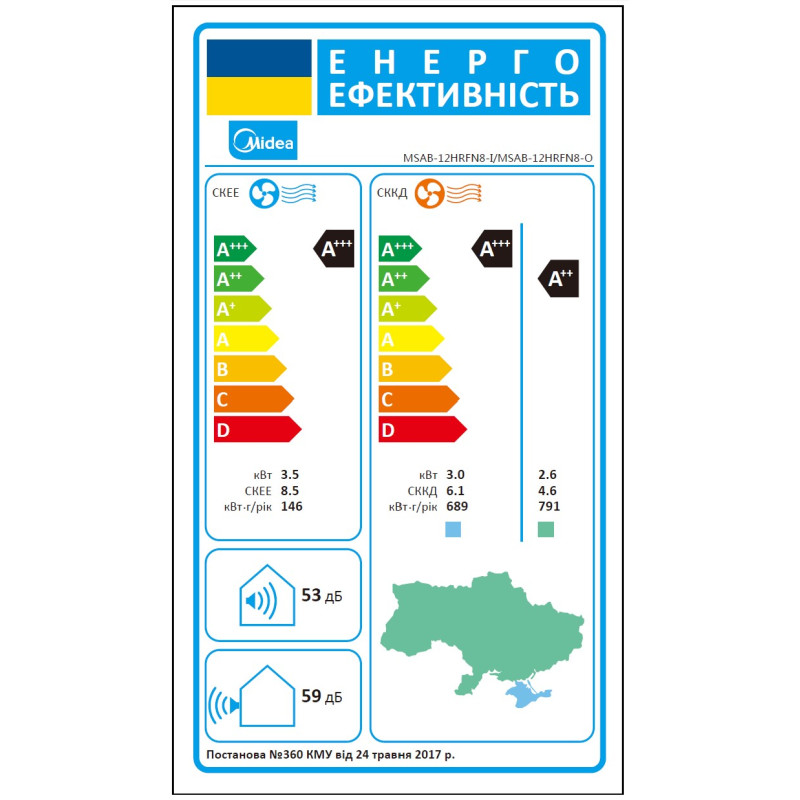 Інверторний кондиціонер Midea AURORA MSAB-12HRFN8