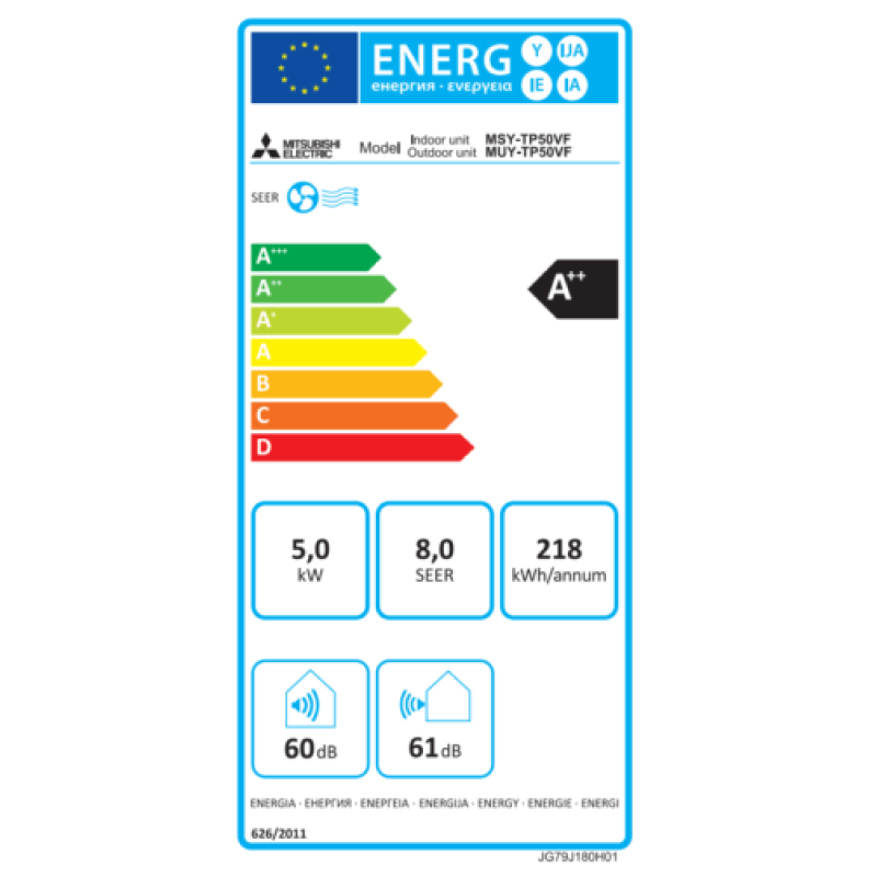 Інверторний кондиціонер для серверної Mitsubishi Electric MSY-TP50VF/MUY-TP50VF
