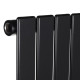 Дизайнерский вертикальный радиатор отопления Betatherm Blende 394x1400x45 RAL 9005M Black