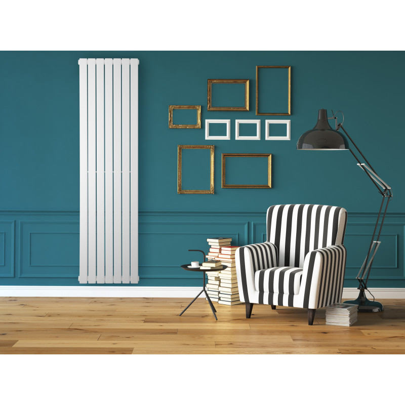 Дизайнерский вертикальный радиатор отопления Betatherm Blende 394x1600x55 RAL 9016M White