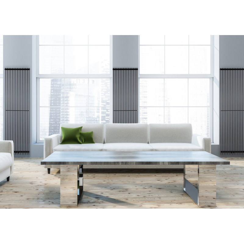 Дизайнерский вертикальный радиатор отопления Betatherm Metrum 465x1800x92 RAL 9005M Black