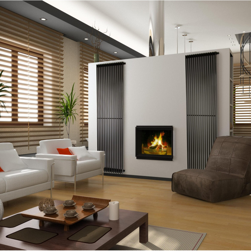 Дизайнерский вертикальный радиатор отопления Betatherm Metrum 465x1800x92 RAL 9005M Black