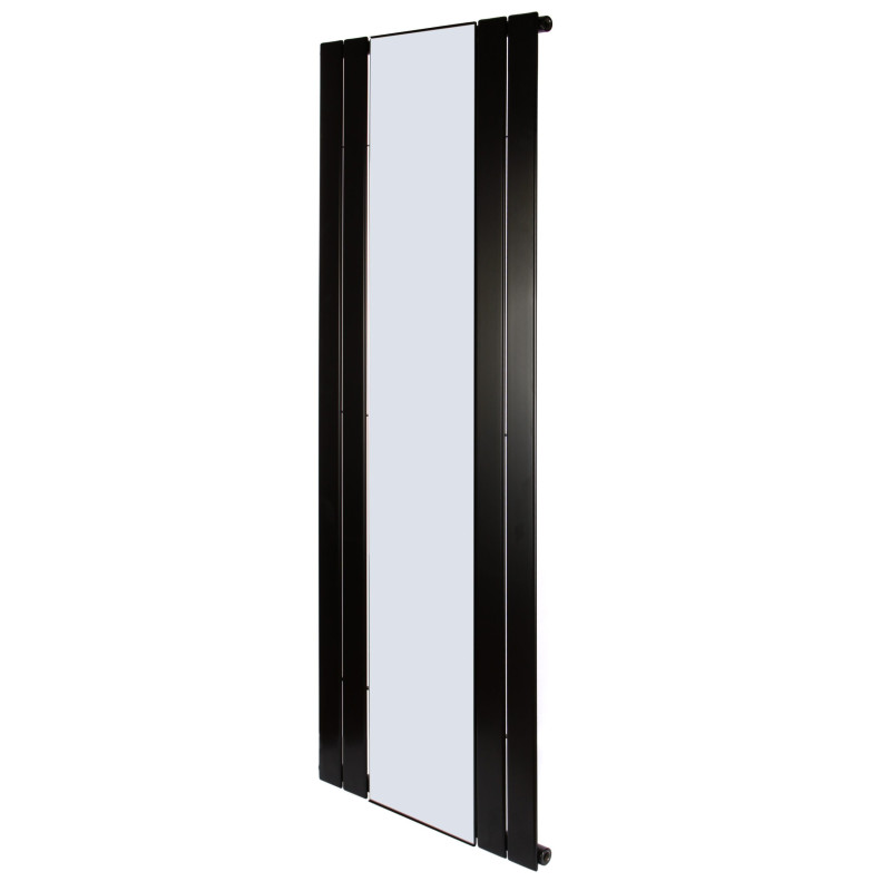 Дизайнерский вертикальный радиатор отопления с зеркалом Betatherm Mirror 609x1800x49 RAL 9005M Black