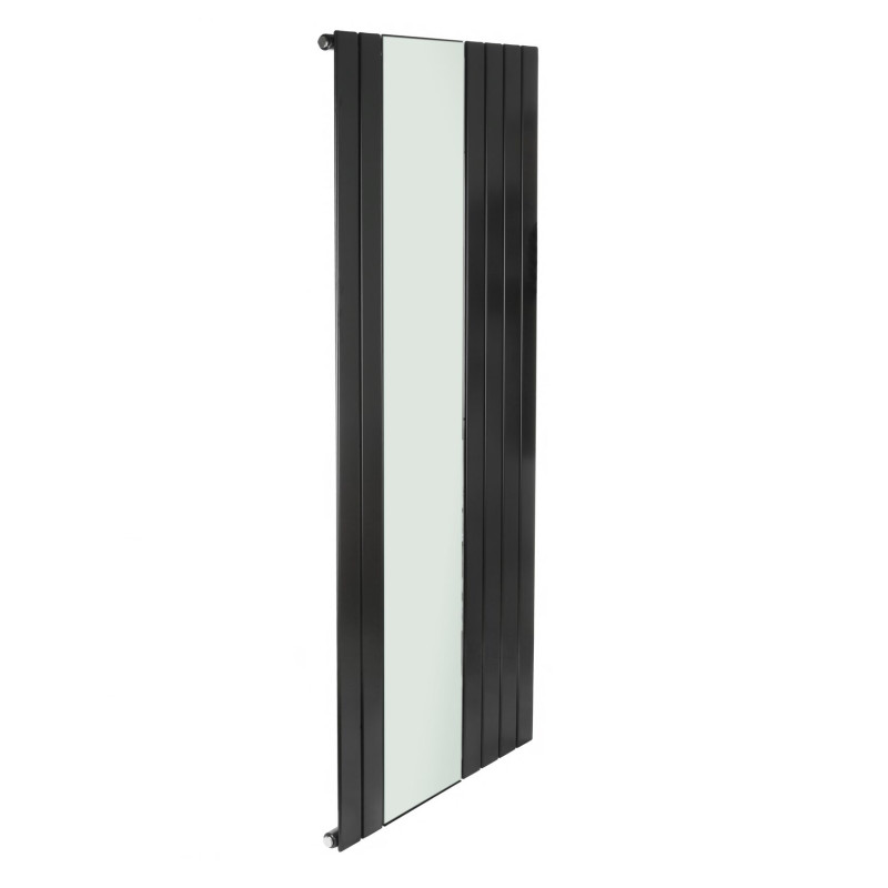 Дизайнерский вертикальный радиатор отопления с зеркалом Betatherm Mirror 750x1800x49 RAL 9005M Black