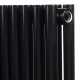Дизайнерский горизонтальный радиатор отопления Betatherm Praktikum 1223x500x79 RAL 9005M Black