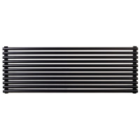 Дизайнерский горизонтальный радиатор отопления Betatherm Praktikum 1400x425x79 RAL 9005M Black (PH 2140/11 9016M 34)