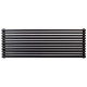 Дизайнерский горизонтальный радиатор отопления Betatherm Praktikum 1400x425x79 RAL 9005M Black