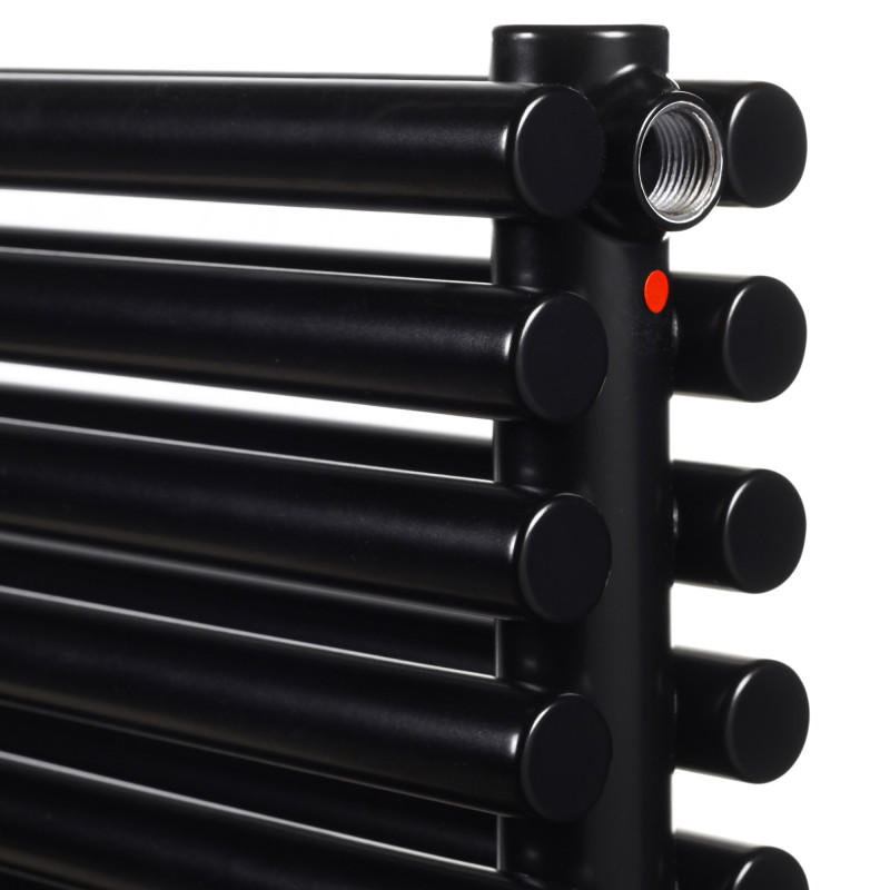 Дизайнерский горизонтальный радиатор отопления Betatherm Praktikum 1400x425x79 RAL 9005M Black