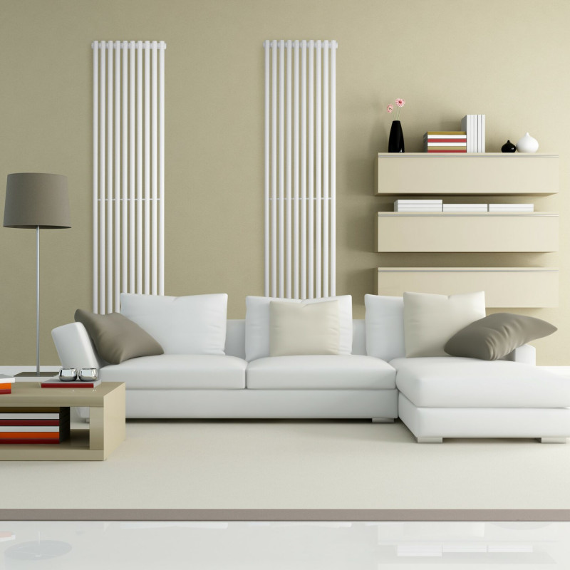 Дизайнерский вертикальный радиатор Betatherm Praktikum 387x1800x57 RAL 9016M White
