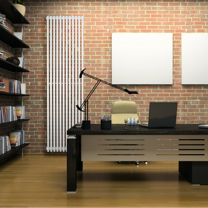 Дизайнерский вертикальный радиатор Betatherm Praktikum 463x1800x57 RAL 9016M White