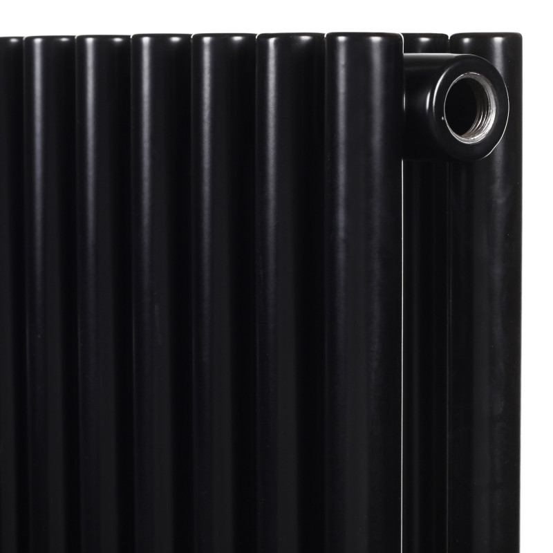 Дизайнерский горизонтальный радиатор отопления Betatherm Praktikum 805x500x79 RAL 9005M Black