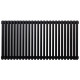 Дизайнерский горизонтальный радиатор отопления Betatherm Praktikum 995x500x79 RAL 9005M Black