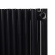 Дизайнерский горизонтальный радиатор отопления Betatherm Praktikum 995x500x79 RAL 9005M Black