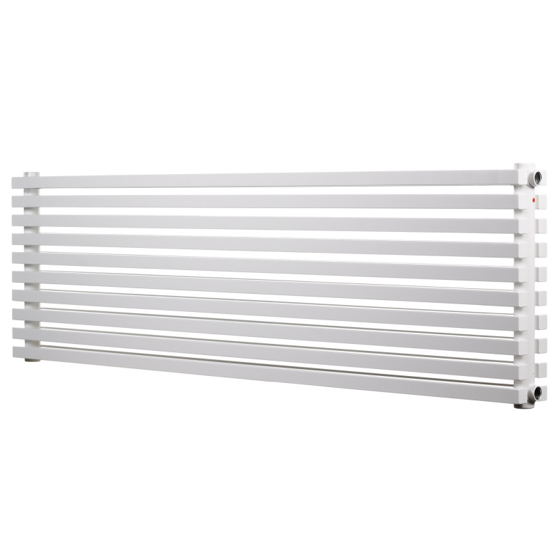 Дизайнерский горизонтальный радиатор Betatherm Quantum 1000x405x79 RAL 9016M White