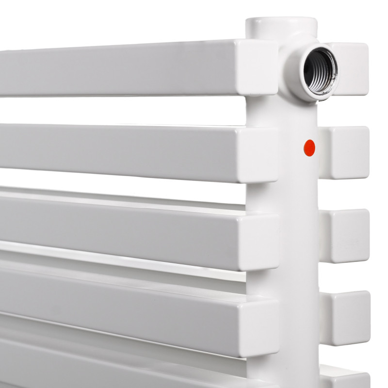 Дизайнерский горизонтальный радиатор Betatherm Quantum 1000x405x79 RAL 9016M White