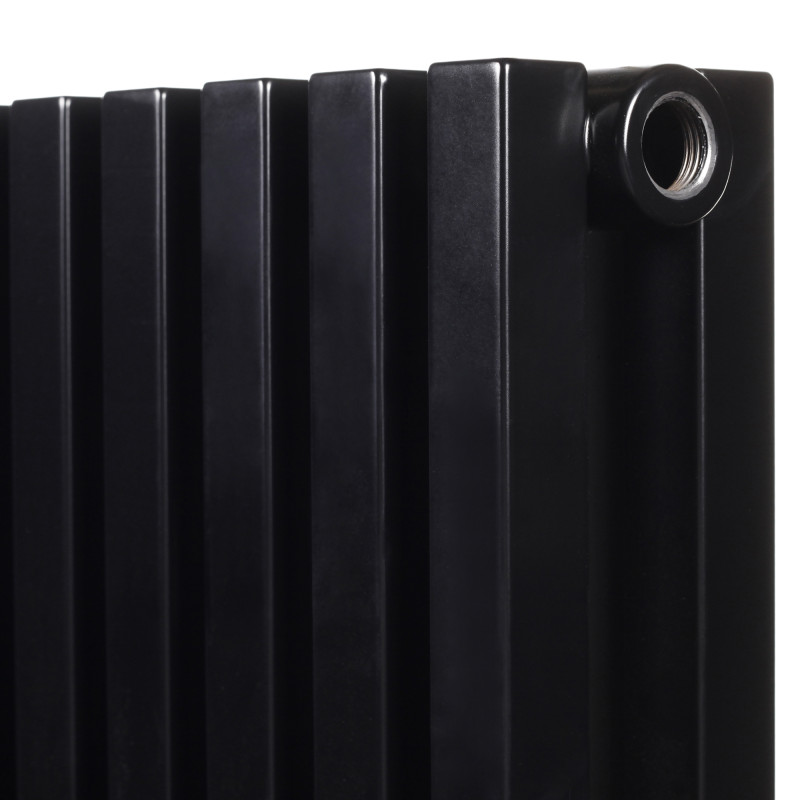 Дизайнерський горизонтальний радіатор опалення Betatherm Quantum 1005x500x79 RAL 9005M Black
