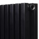 Дизайнерський горизонтальний радіатор опалення Betatherm Quantum 1005x500x79 RAL 9005M Black