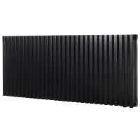 Дизайнерский горизонтальный радиатор отопления Betatherm Quantum 1205x500x79 RAL 9005M Black (BQ 2050/30 9005M 88)