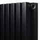 Дизайнерський горизонтальний радіатор опалення Betatherm Quantum 1205x500x79 RAL 9005M Black