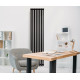 Дизайнерский вертикальный радиатор отопления Betatherm Quantum 325x1500x79 RAL 9005M Black