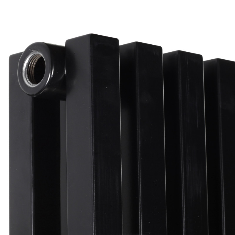 Дизайнерский вертикальный радиатор отопления Betatherm Quantum 365x1800x79 RAL 9005M Black