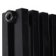 Дизайнерский вертикальный радиатор отопления Betatherm Quantum 365x1800x79 RAL 9005M Black