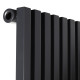 Дизайнерський вертикальний радіатор опалення Betatherm Quantum 405x1800x57 RAL 7024M Grafite Gray