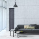 Дизайнерский вертикальный радиатор Betatherm Quantum 405x1800x79 RAL 9005M Black