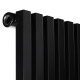Дизайнерский вертикальный радиатор отопления Betatherm Quantum 485x1800x57 RAL 9005M Black