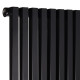 Дизайнерский вертикальный радиатор отопления Betatherm Quantum 525x2000x79 RAL 9005M Black