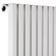 Дизайнерский вертикальный радиатор отопления Betatherm Quantum 525x2000x57 RAL 9016M White