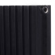 Дизайнерський горизонтальний радіатор опалення Betatherm Quantum 845x500x79 RAL 9005M Black