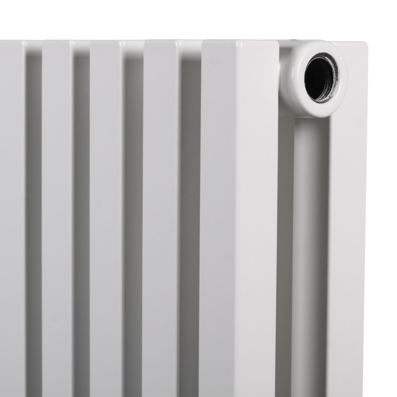 Дизайнерский горизонтальный радиатор отопления Betatherm Quantum 845x500x79 RAL 9016M White