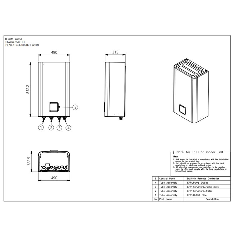 Тепловой насос LG Hydrosplit R32 HU123MRB.U30RU
