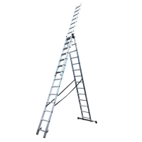 Лестница алюминиевая трёхсекционная GTM KME314 3x14 ступенек
