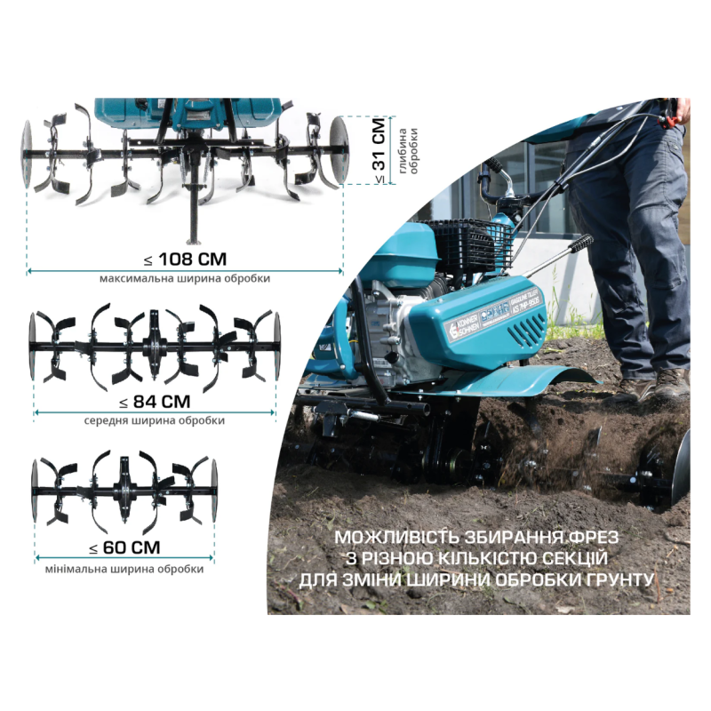 Культиватор бензиновий Konner&Sohnen KS 7HP-950S