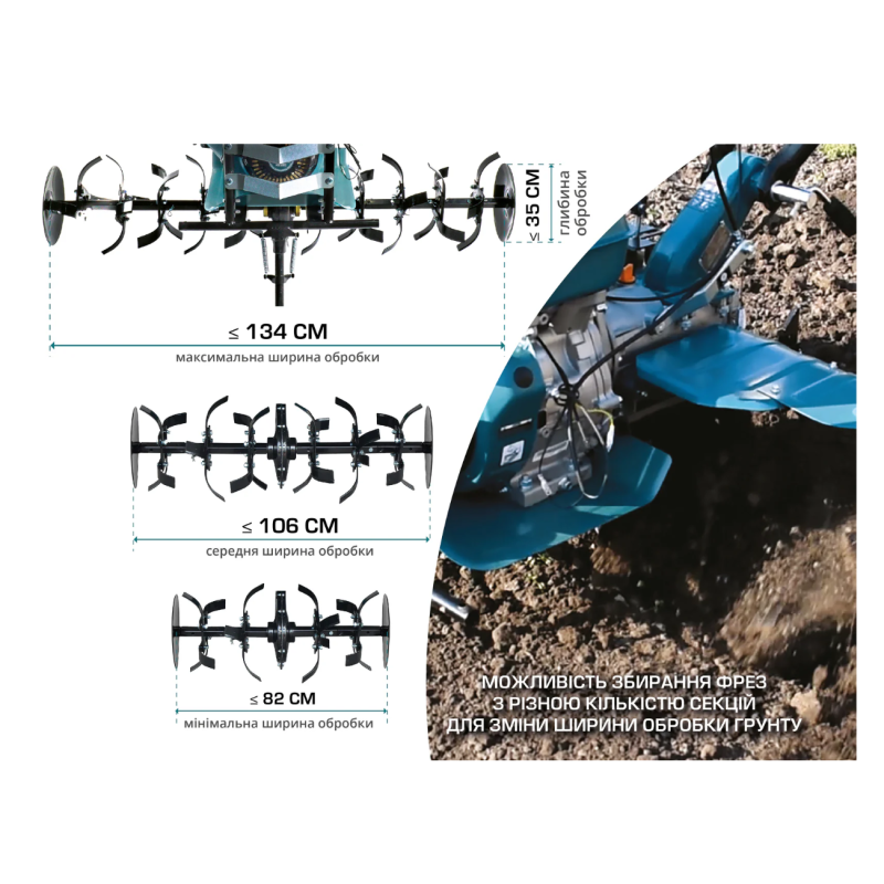 Мотоблок бензиновый Konner&Sohnen KS 9HP-1350G-3 (400)