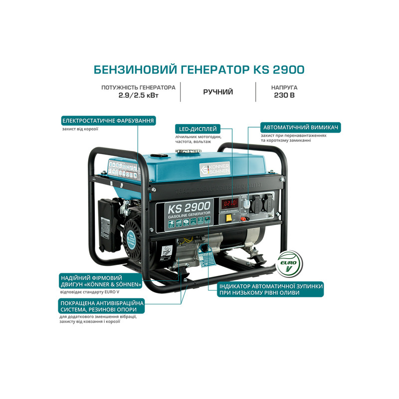 Генератор бензиновий Konner&Sohnen KS 2900