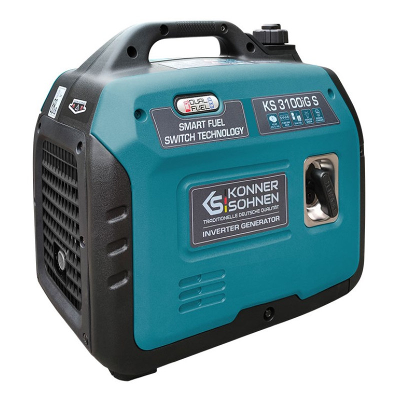 Инверторный комбинированный генератор (газ-бензин) Konner&Sohnen KS 3100iG S