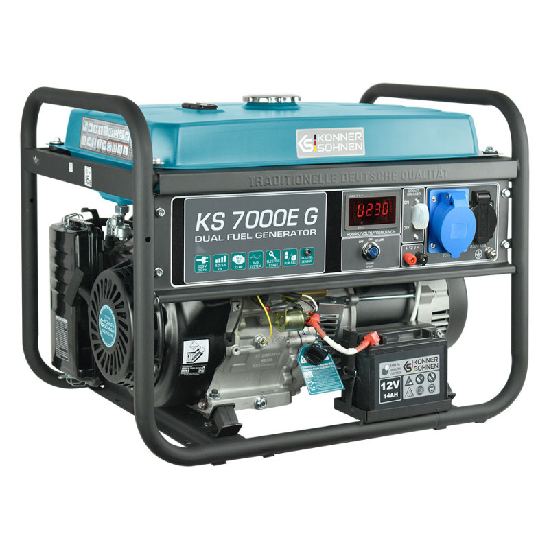 Комбинированный генератор (газ-бензин) Konner&Sohnen KS 7000E G