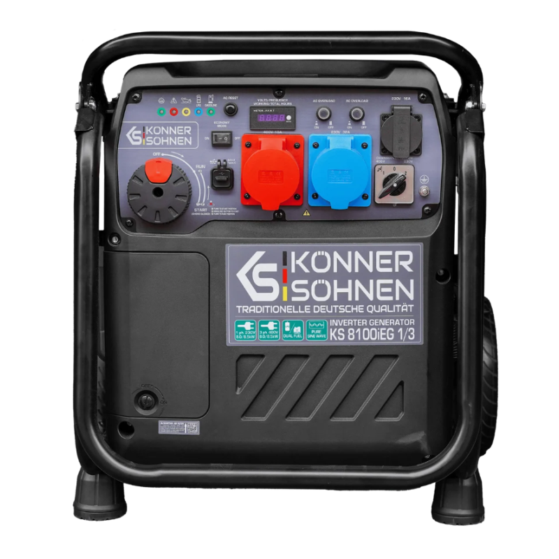 Инверторный комбинированный генератор (газ-бензин) Konner&Sohnen KS 8100iEG 1/3